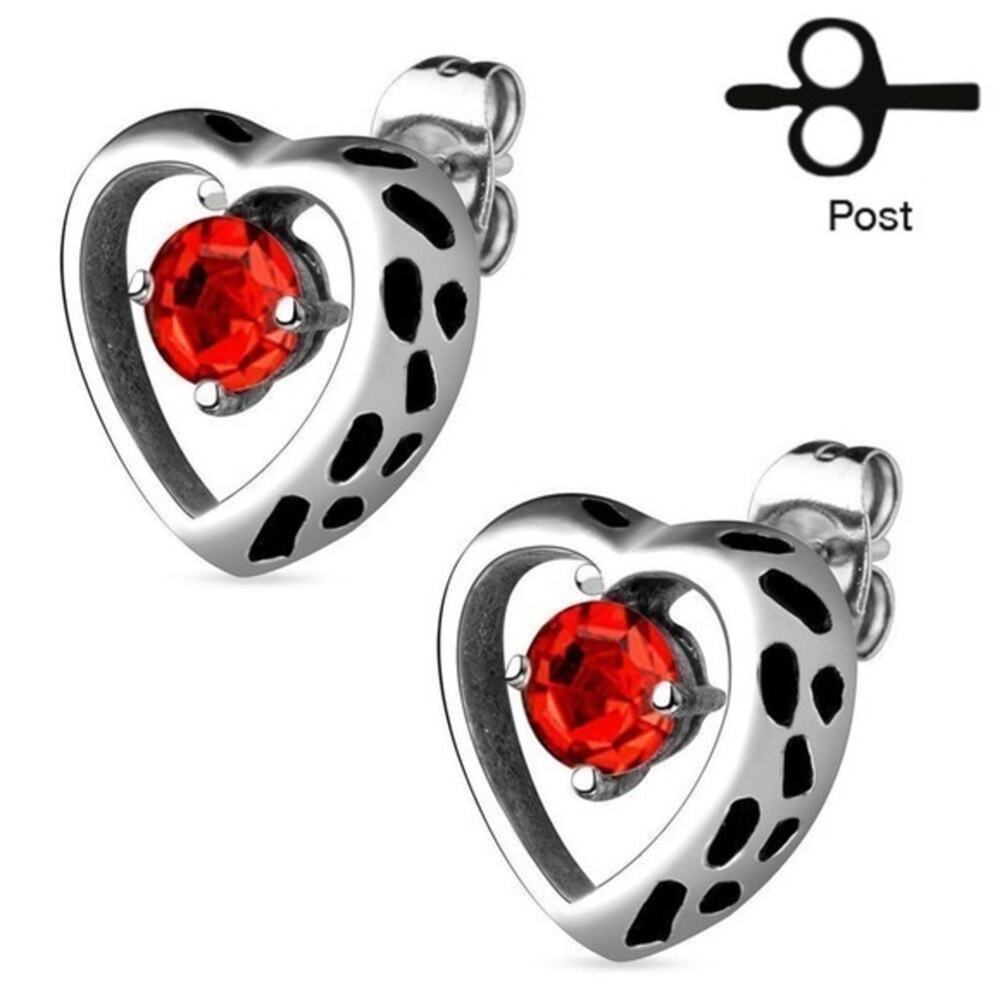 New stainless steel heart earrings